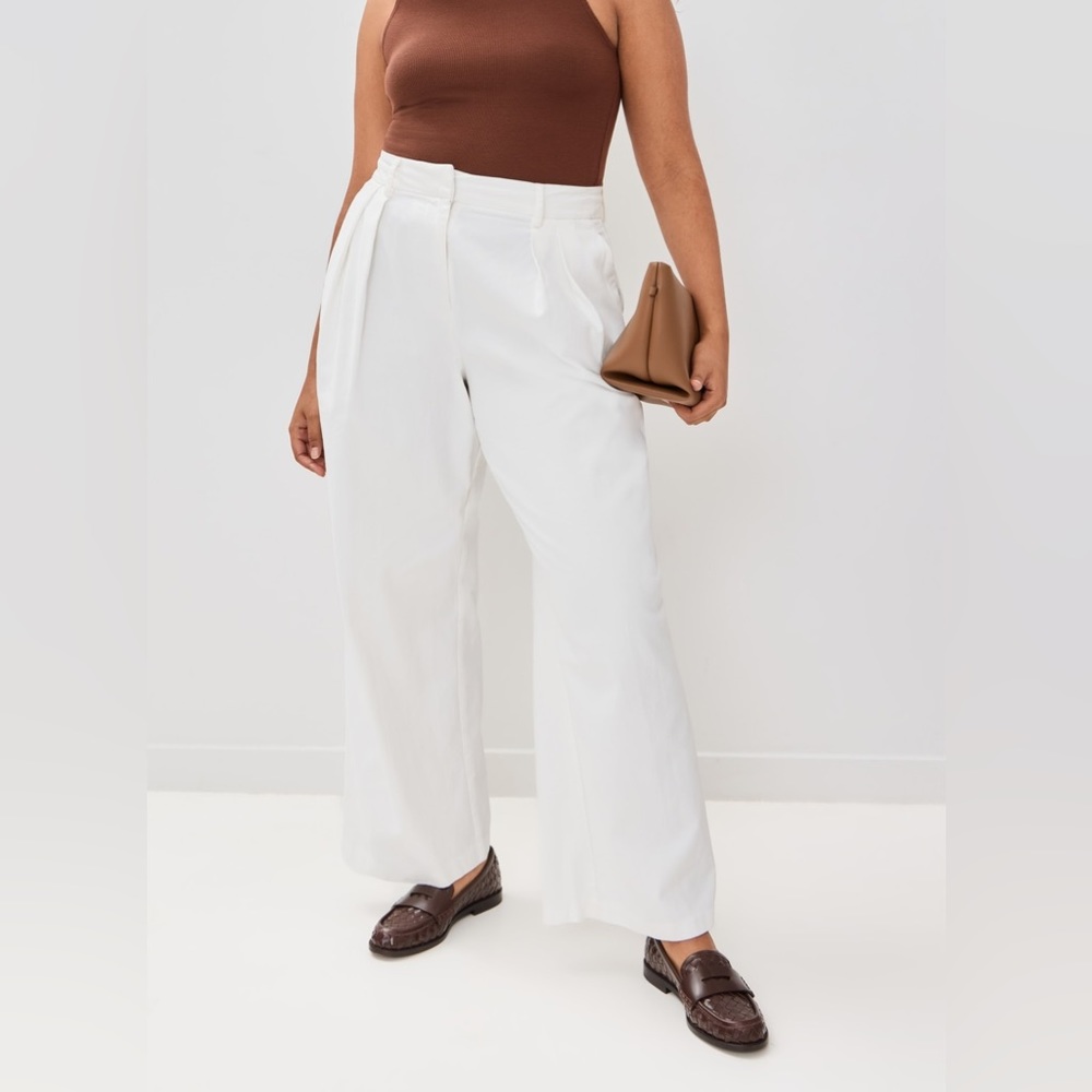 ⬆️ STAUD Ivory Cotton LUISA Pants Trousers sz 6